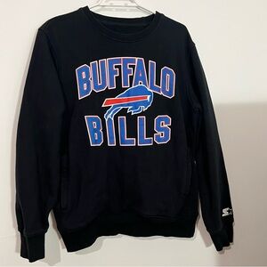 Buffalo Bills Starter Brand Men’s Black Crewneck Sweatshirt with pockets